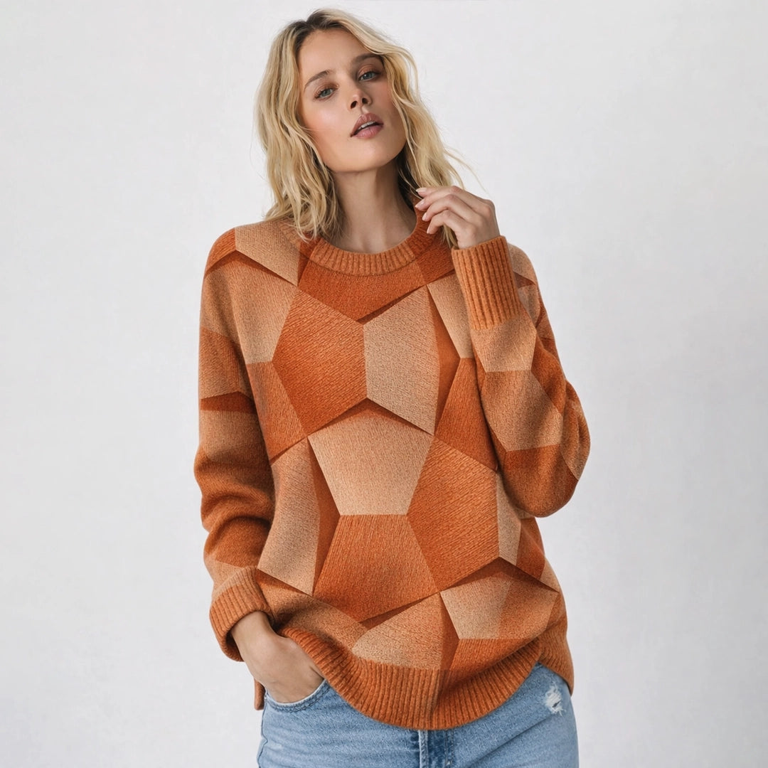 Vera Jersey – Elegancia Geométrica y Confort Premium