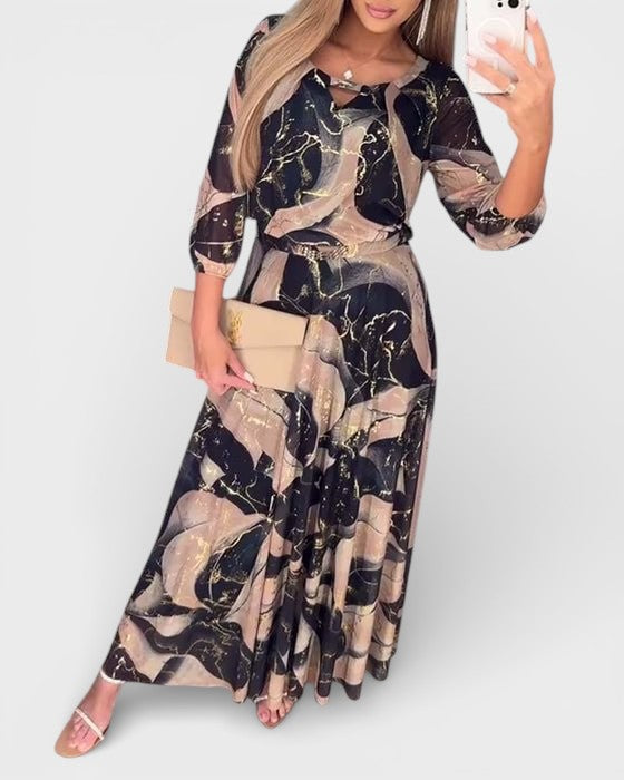 Noelia™ | Vestido de gasa estampado