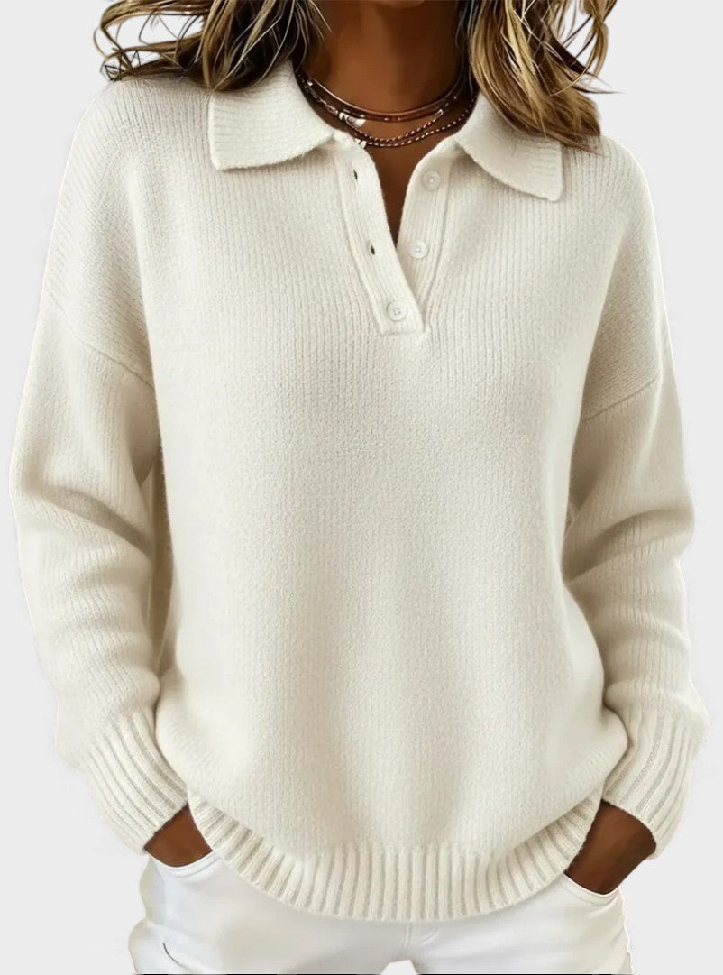 Marta™ | Suéter tipo polo de punto suave