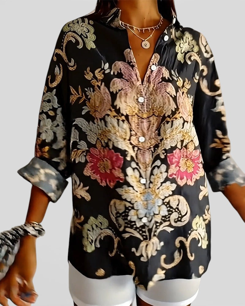 Irene™ | Camisa estampada con cuello