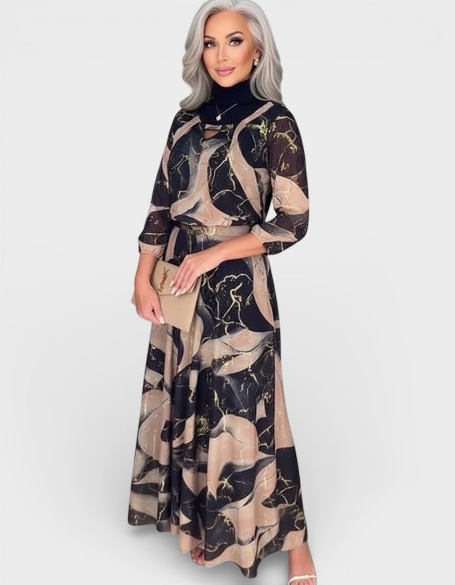 Noelia™ | Vestido de gasa estampado