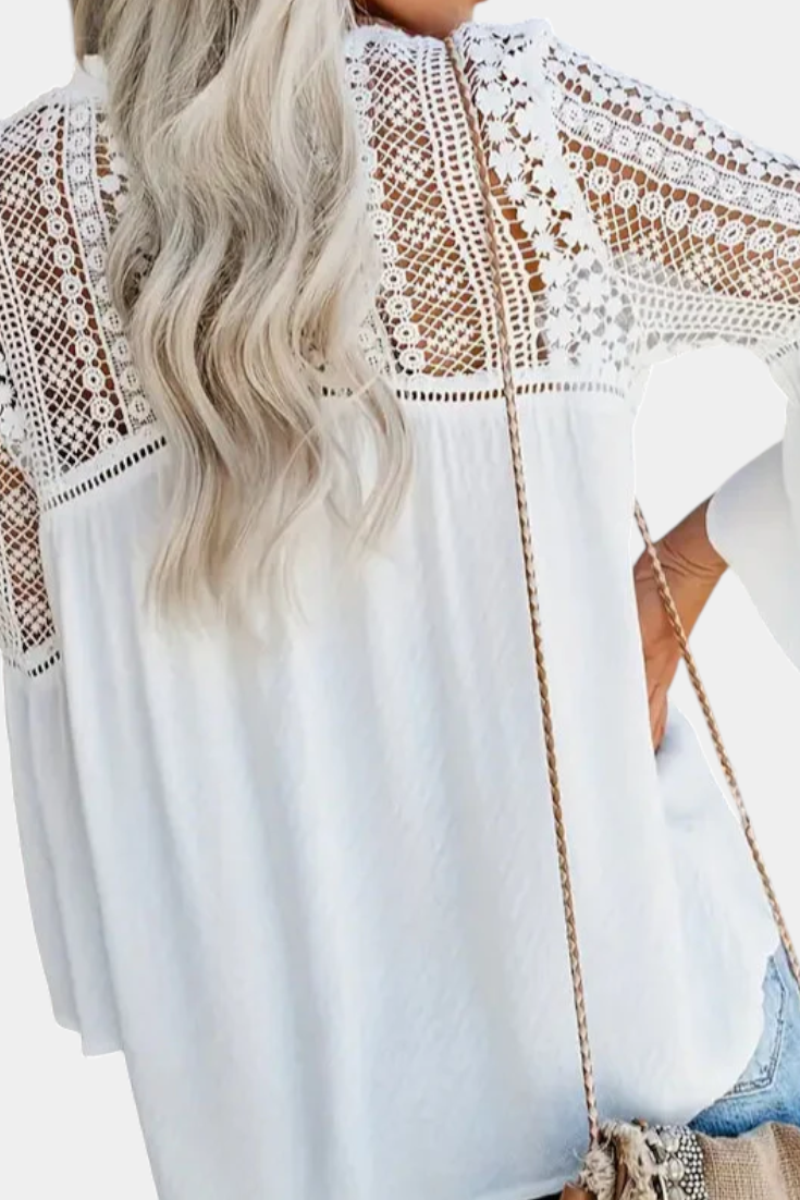 Blusa de Encaje Tejido al Sol