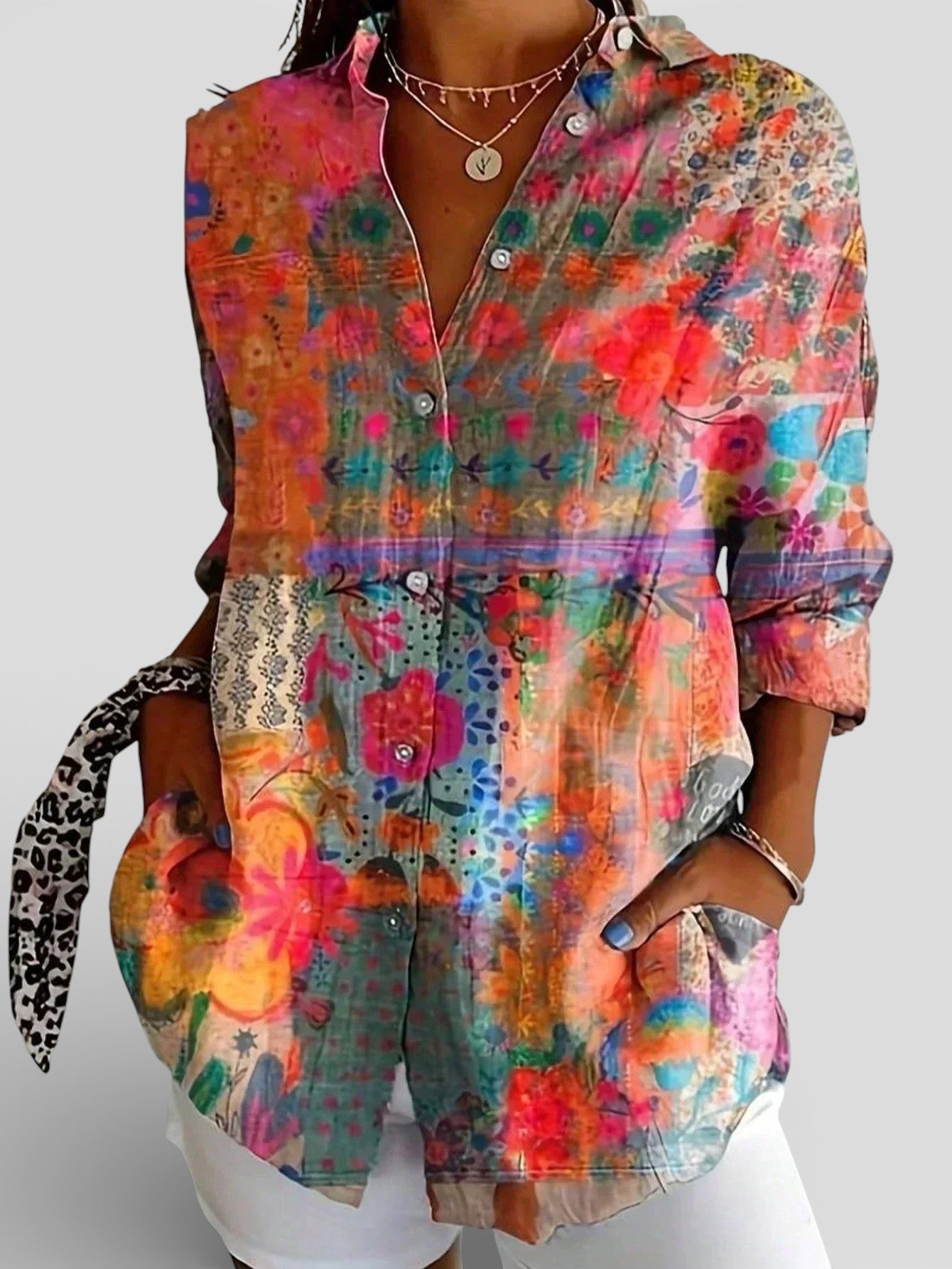 Nina™ | Blusa con estampado colorido