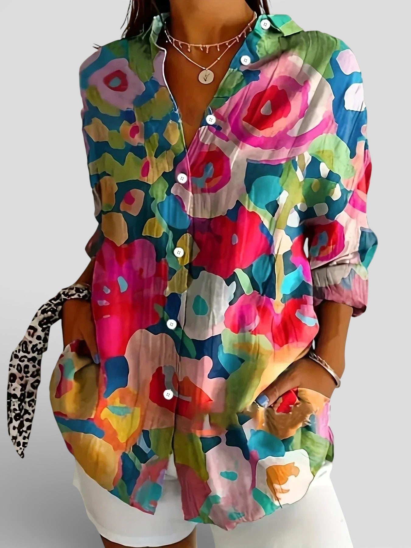 Nina™ | Blusa con estampado colorido