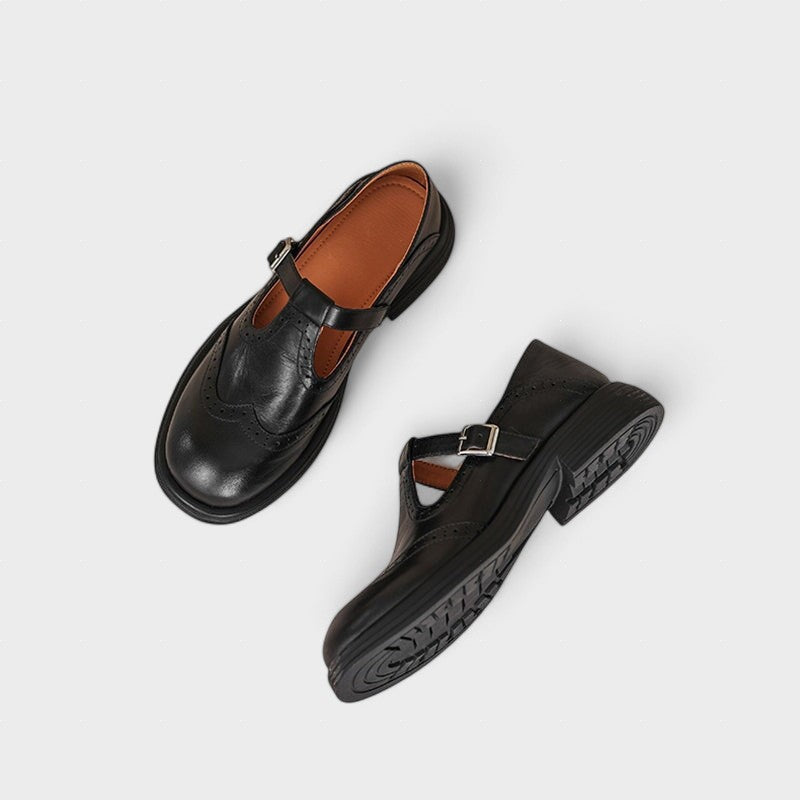 Elena™ | Merceditas elegantes de cuero